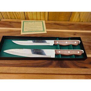 Vintage Maxam Steel Carving and Chef's Knife Set